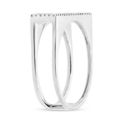 Diamond & 0.80ct Pink Opal 14k White Gold Lady's Ring - 0.15ct