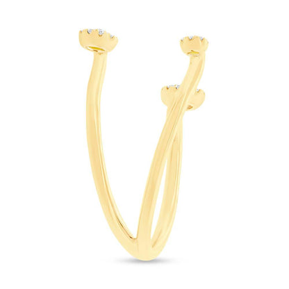 14k Yellow Gold Diamond Lady's Ring - 0.22ct