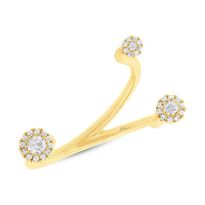 14k Yellow Gold Diamond Lady's Ring - 0.22ct