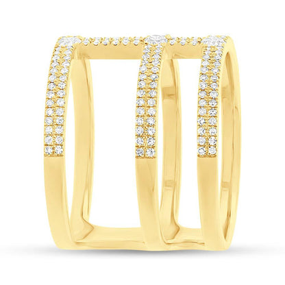 14k Yellow Gold Diamond Lady's Ring - 0.59ct