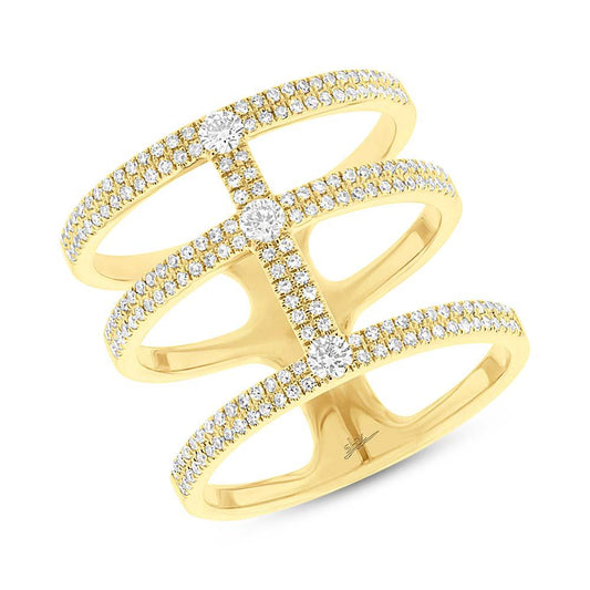 14k Yellow Gold Diamond Lady's Ring - 0.59ct