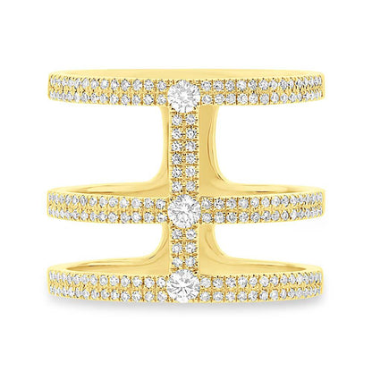 14k Yellow Gold Diamond Lady's Ring - 0.59ct