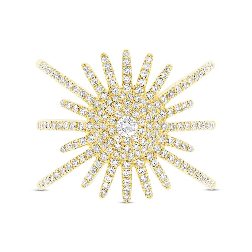 14k Yellow Gold Diamond Lady's Ring - 0.58ct