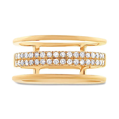 14k Yellow Gold Diamond Lady's Ring - 0.34ct