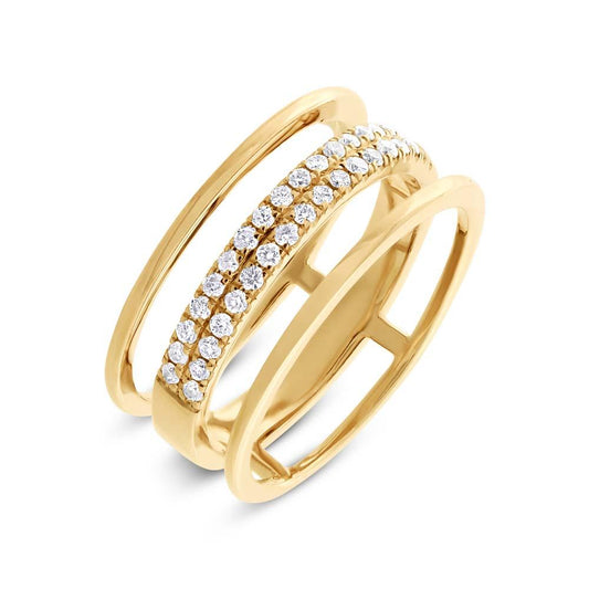 14k Yellow Gold Diamond Lady's Ring - 0.34ct