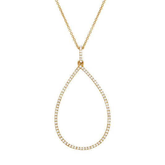 14k Yellow Gold Diamond Pendant - 0.27ct