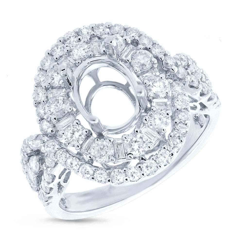 18k White Gold Diamond Semi-mount Ring - 1.77ct