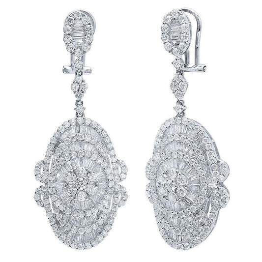 18k White Gold Diamond Earring - 6.90ct