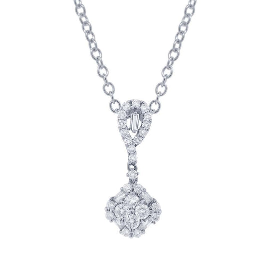 18k White Gold Diamond Pendant - 0.70ct