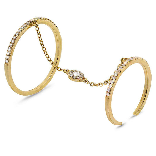 14k Yellow Gold Diamond Lady's Ring - 0.24ct