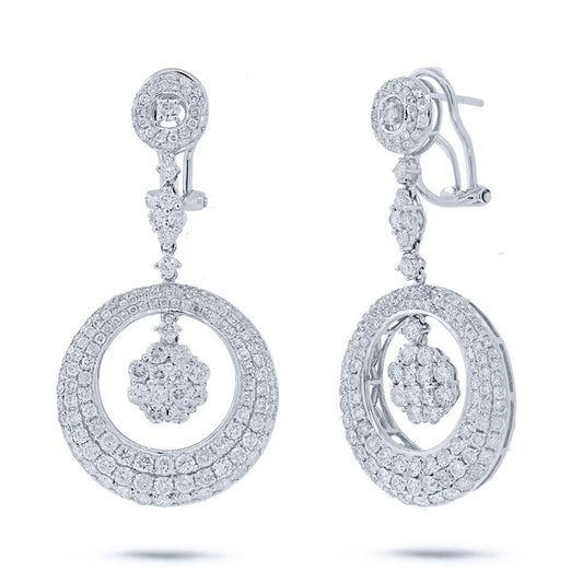 18k White Gold Diamond Earring - 4.80ct