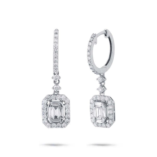 18k White Gold Diamond Earring - 1.05ct