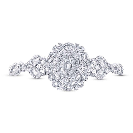 18k White Gold Diamond Lady's Bracelet - 6.00ct