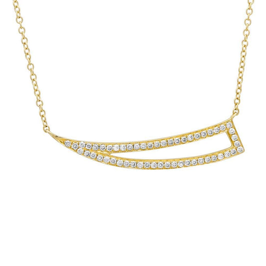 14k Yellow Gold Diamond Necklace - 0.26ct