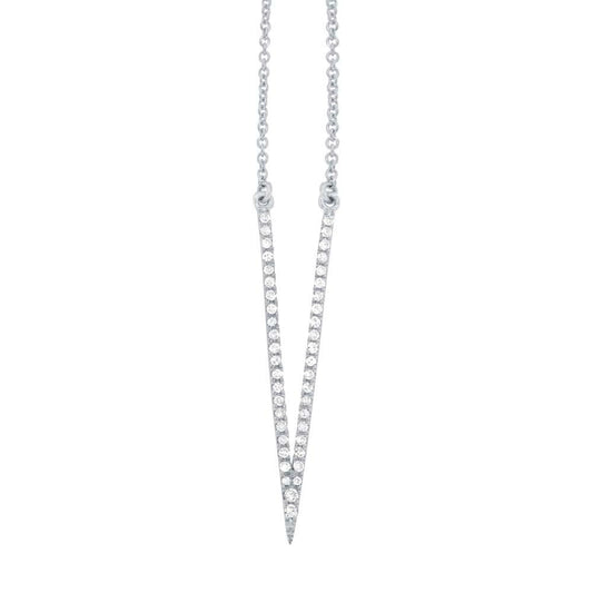 14k White Gold Diamond Pendant - 0.16ct