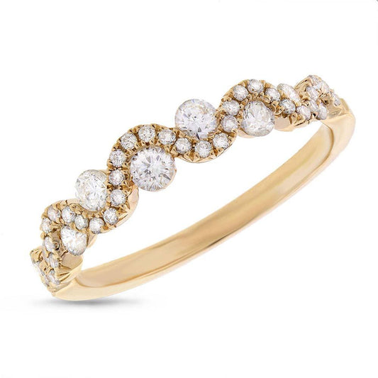 14k Yellow Gold Diamond Lady's Band - 0.50ct