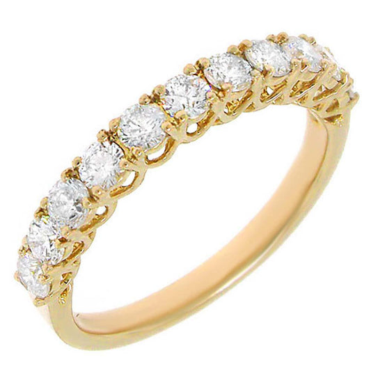 18k Yellow Gold Diamond Lady's Band - 0.84ct