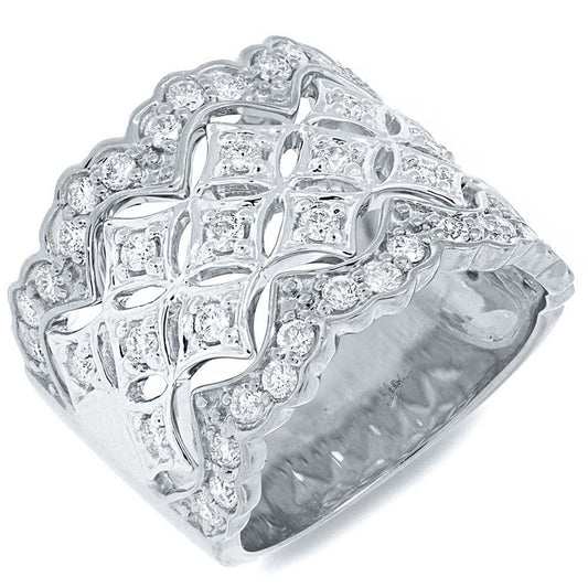 18k White Gold Diamond Lady's Ring - 0.83ct