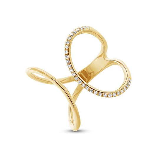 14k Yellow Gold Diamond Lady's Ring - 0.12ct