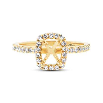 14k Yellow Gold Diamond Semi-mount Ring - 0.35ct