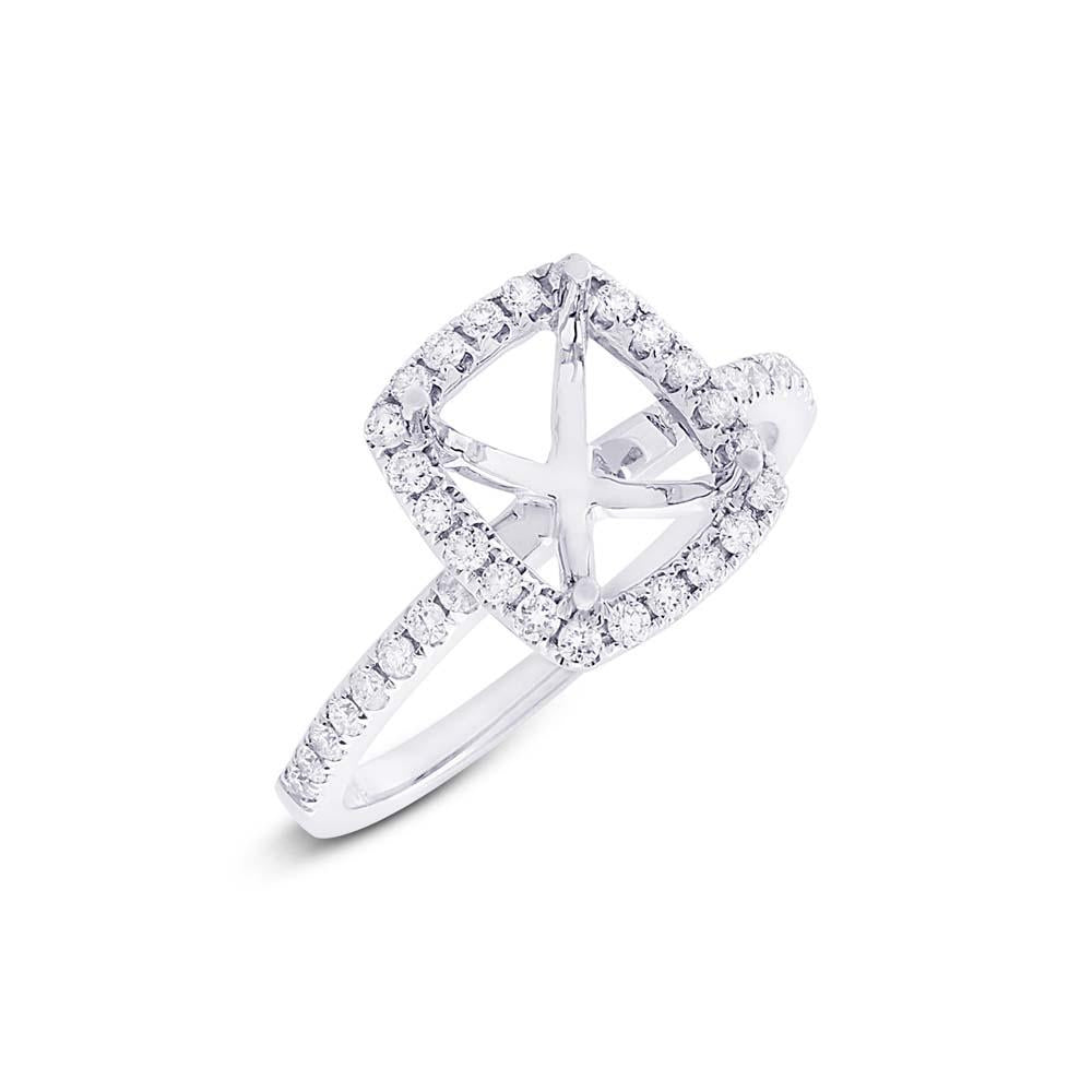 14k White Gold Diamond Semi-mount Ring - 0.35ct