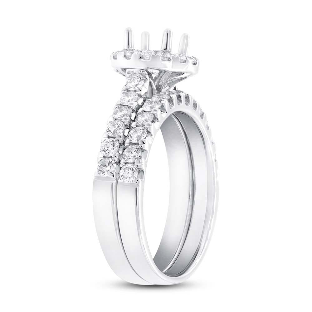 14k White Gold Diamond Semi-mount Ring 2-pc - 1.19ct