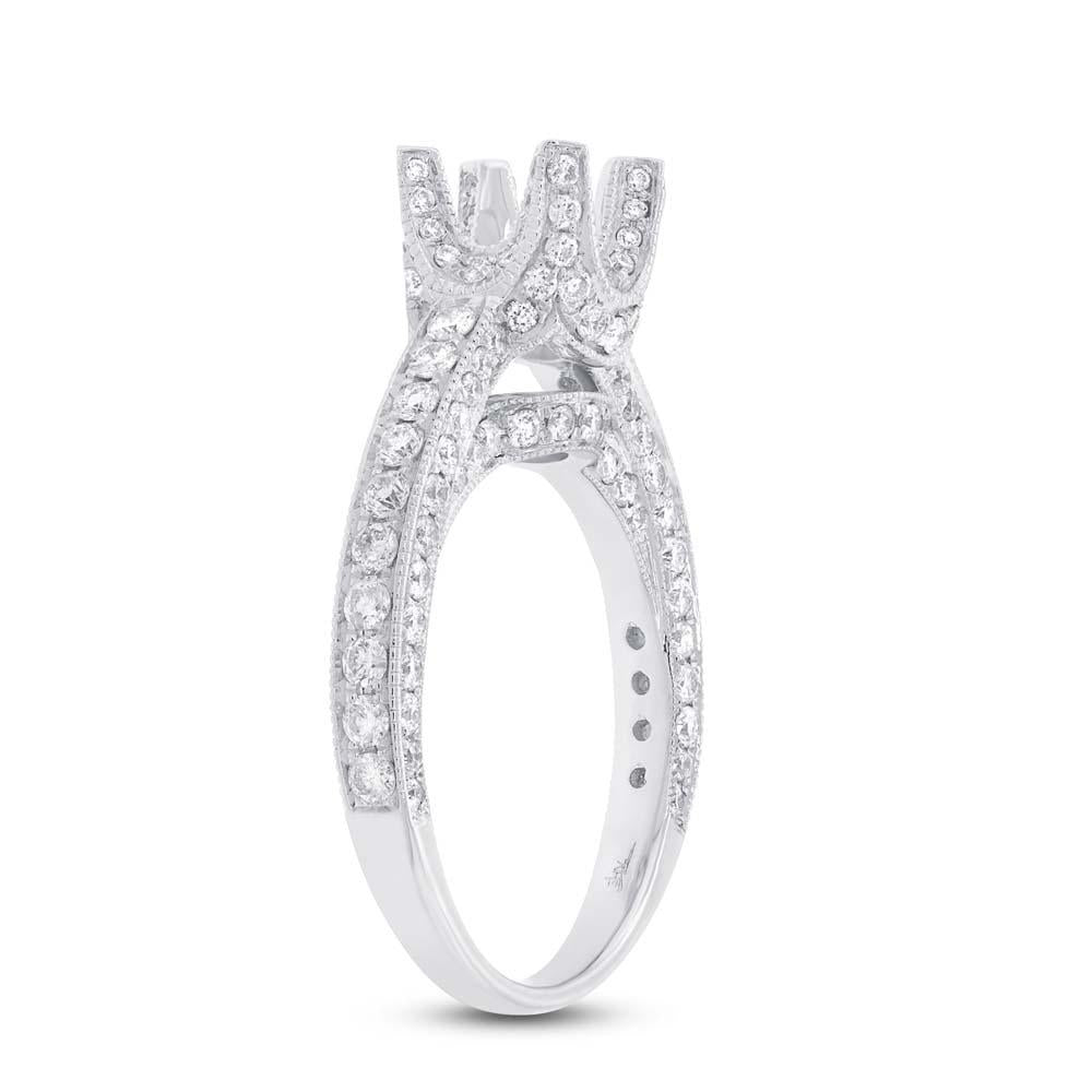 18k White Gold Diamond Semi-mount Ring - 1.40ct