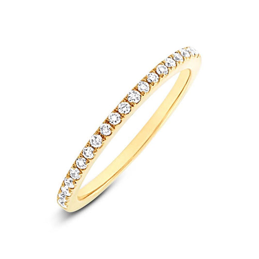 14k Yellow Gold Diamond Lady's Band