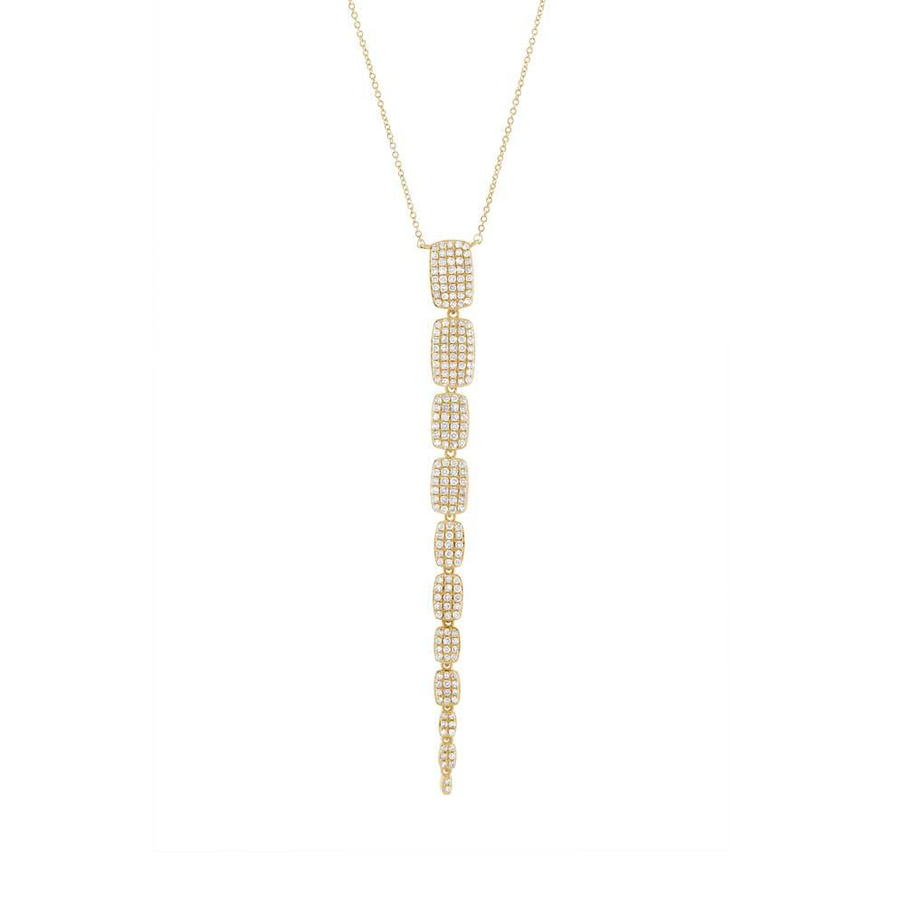 14k Yellow Gold Diamond Serpentine Necklace - 0.68ct