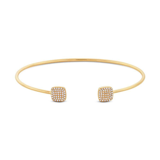 14k Yellow Gold Diamond Bangle - 0.26ct