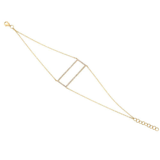 14k Yellow Gold Diamond Lady's Bracelet - 0.22ct