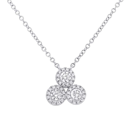 14k White Gold Diamond Pendant - 0.23ct