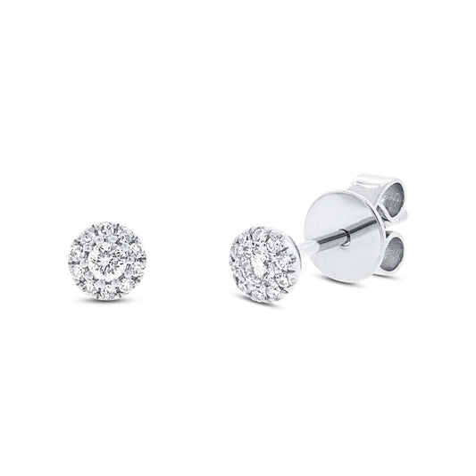 14k White Gold Diamond Stud Earring - 0.13ct