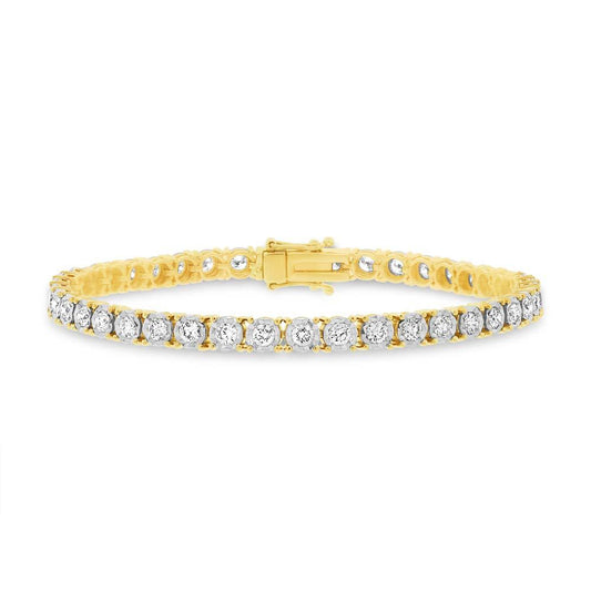 14k Yellow Gold Diamond Lady's Bracelet - 3.00ct