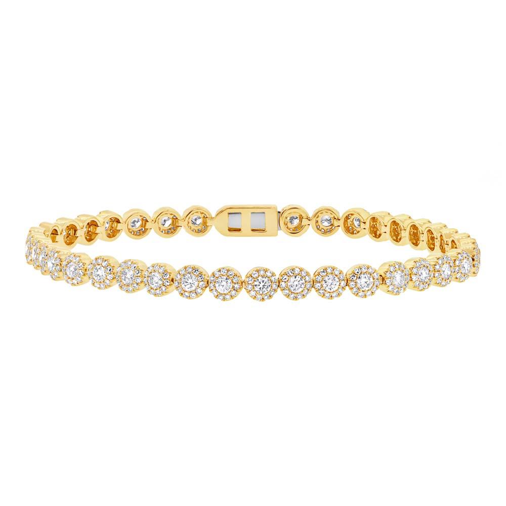 14k Yellow Gold Diamond Lady's Bracelet - 3.03ct