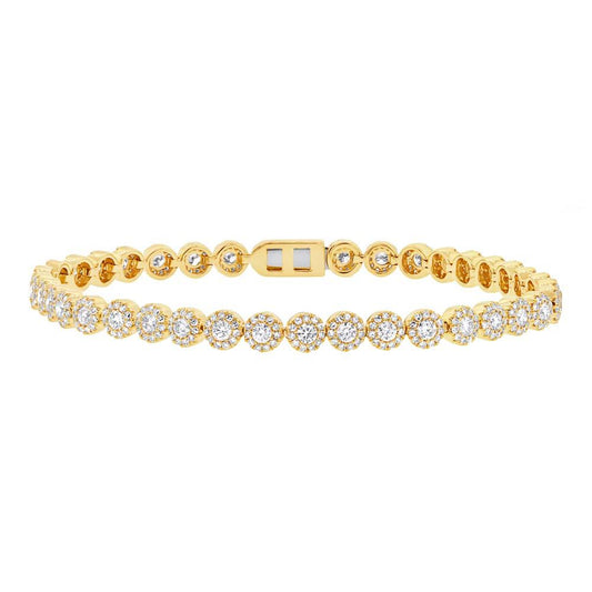 14k Yellow Gold Diamond Lady's Bracelet - 3.03ct