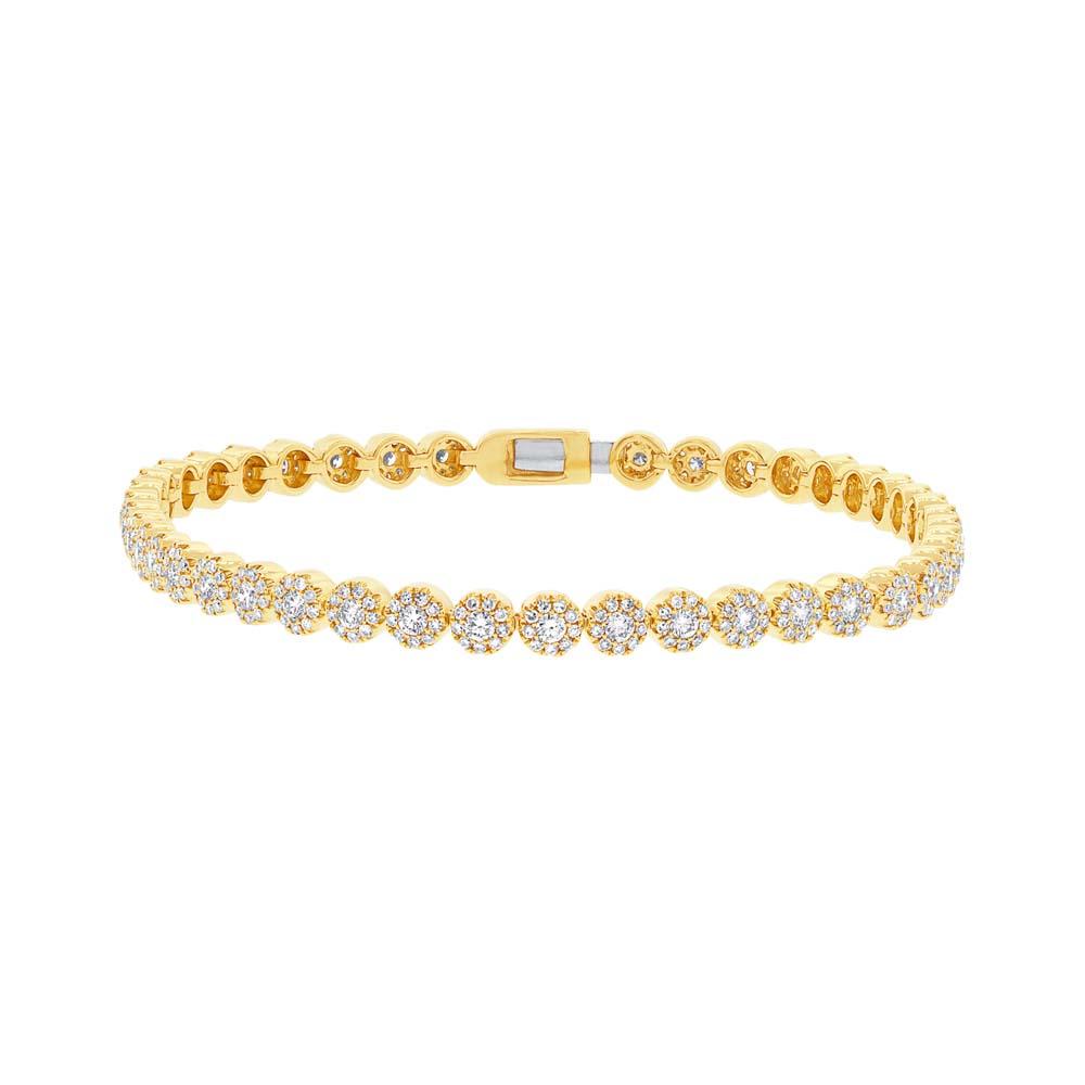 14k Yellow Gold Diamond Lady's Bracelet - 2.21ct