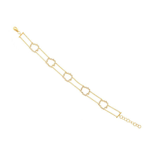 14k Yellow Gold Diamond Bracelet - 0.43ct