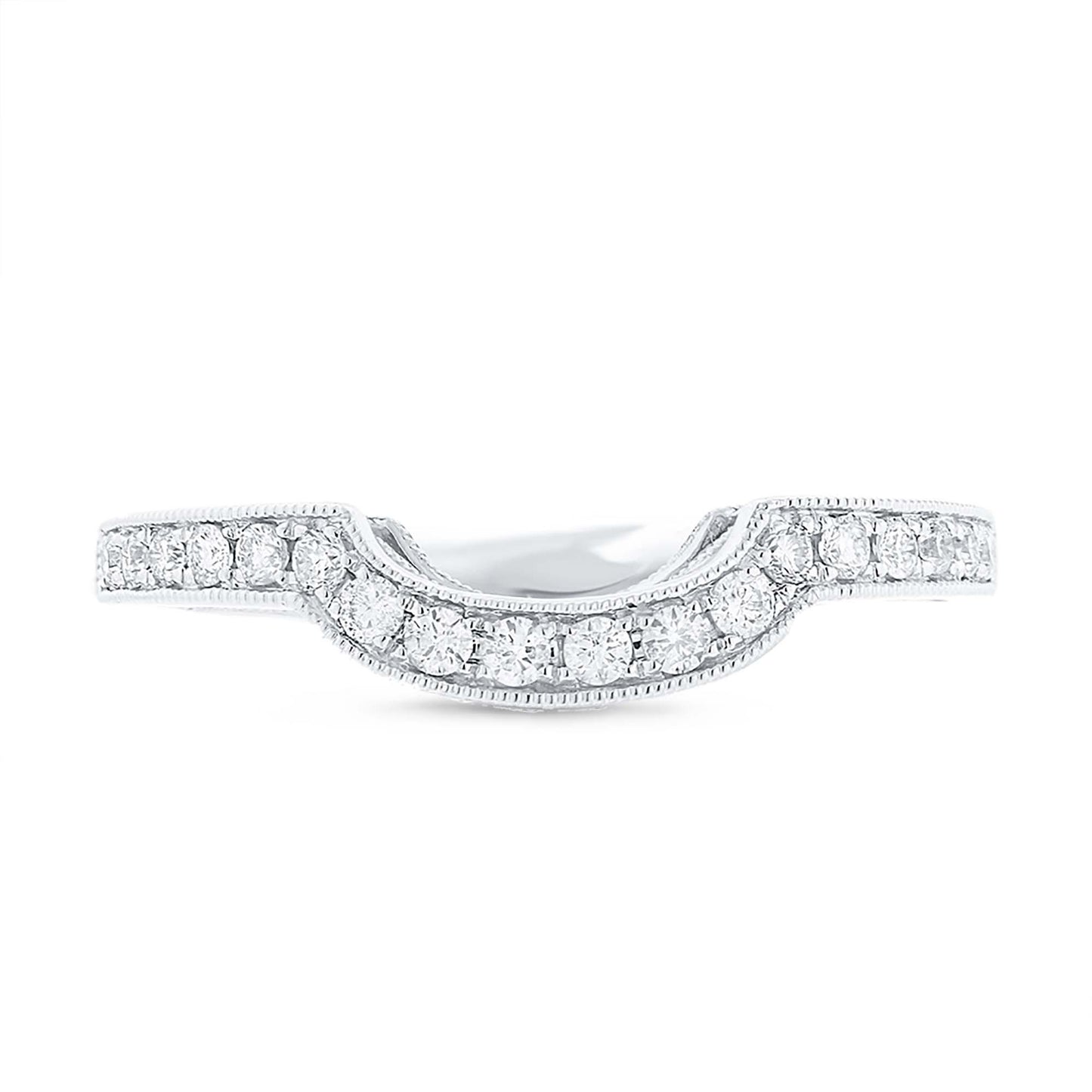 14k White Gold Diamond Shadow Band - 0.23ct