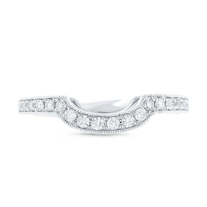 14k White Gold Diamond Shadow Band - 0.23ct
