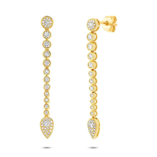 14k Yellow Gold Diamond Earring - 0.73ct