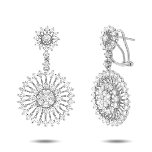 18k White Gold Diamond Earring - 4.45ct
