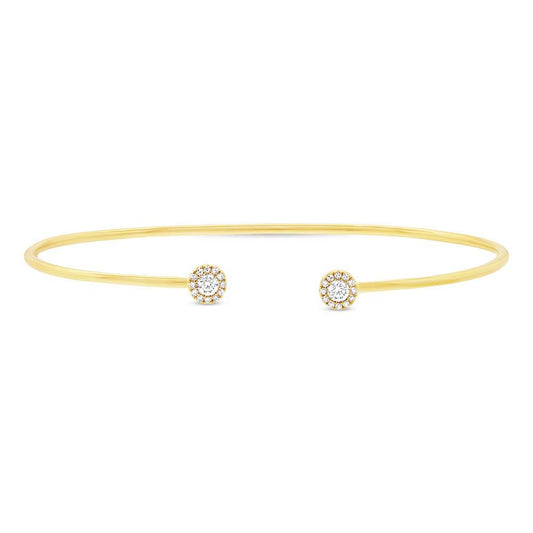 14k Yellow Gold Diamond Bangle - 0.23ct