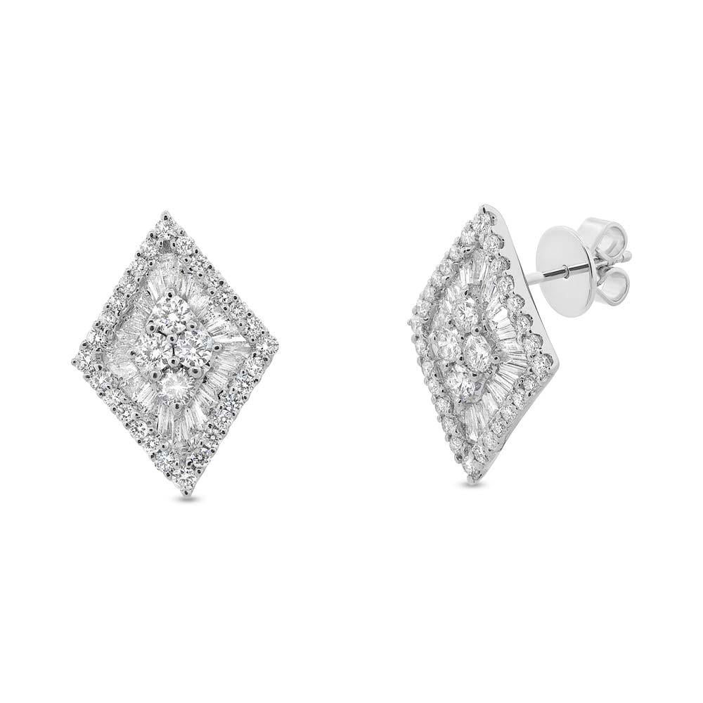18k White Gold Diamond Earring - 2.20ct