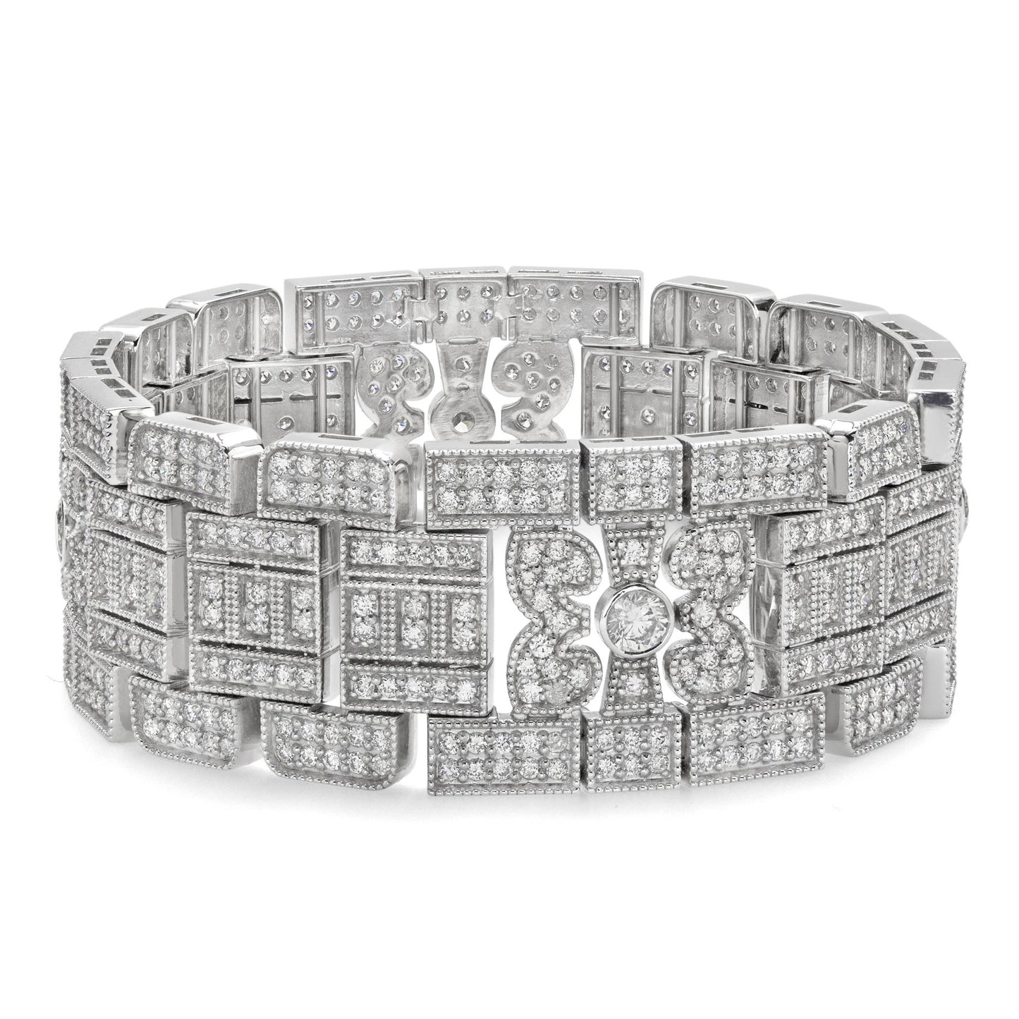 14K White Gold Diamond Bracelet