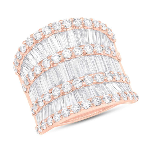 18k Rose Gold Diamond Lady's Ring