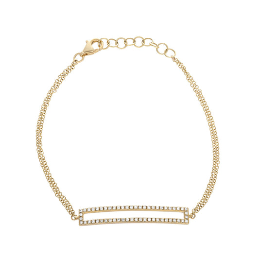 14K Yellow Gold Bar Bracelet
