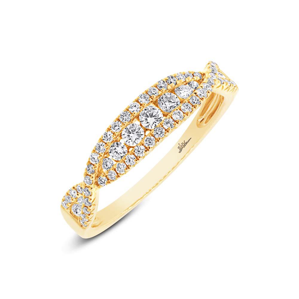 14k Yellow Gold Diamond Lady's Band