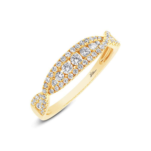 14k Yellow Gold Diamond Lady's Band