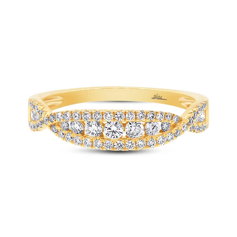 14k Yellow Gold Diamond Lady's Band